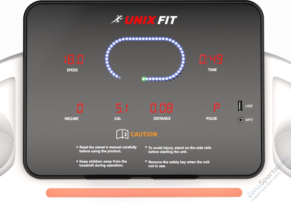 Беговая дорожка Unix Fit ST-630R White