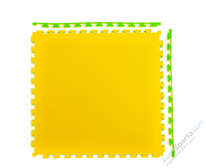 Будо-мат DFC, 100 x 100 см, 20 мм, цвет жёлто-зелёный