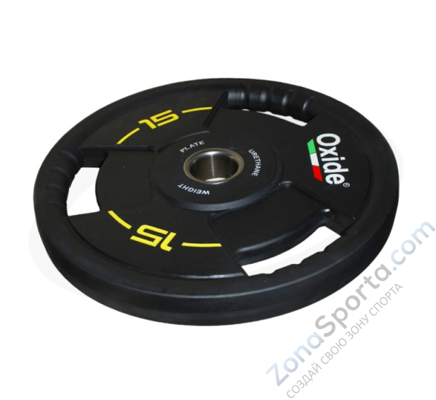 Черный олимпийский полиуретановый диск Oxide OWP02 15 кг