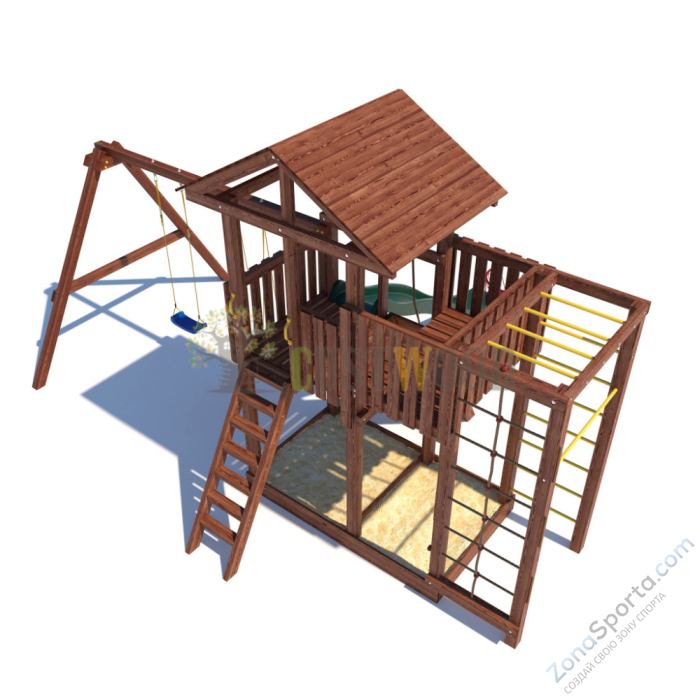 Детская деревянная игровая площадка для улицы дачи CustWood Active 1