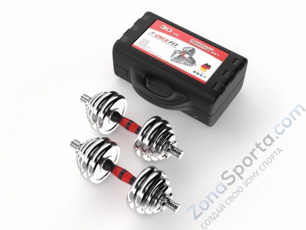 Набор гантелей Unixfit в кейсе 30kg