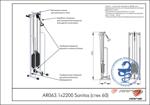 Реабилитационный тренажер Sanitas (стек 60кг) ARMS AR063.1х2200