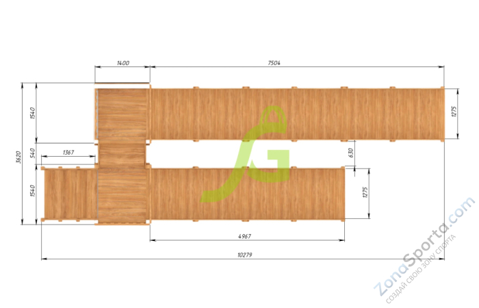 Зимняя горка IgraGrad Snow Fox скат 8 и 5 м мод.3